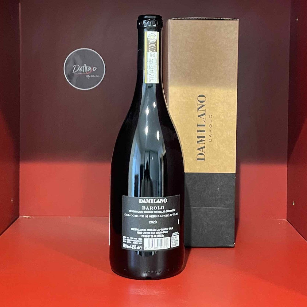 Barolo DOCG del comune di Serralunga d'Alba 2020 Damilano vista posteriore