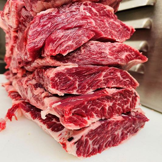 Skirt Steak di Vitellone Italiano Blonde d'aquitaine Pantano Carni vista lato