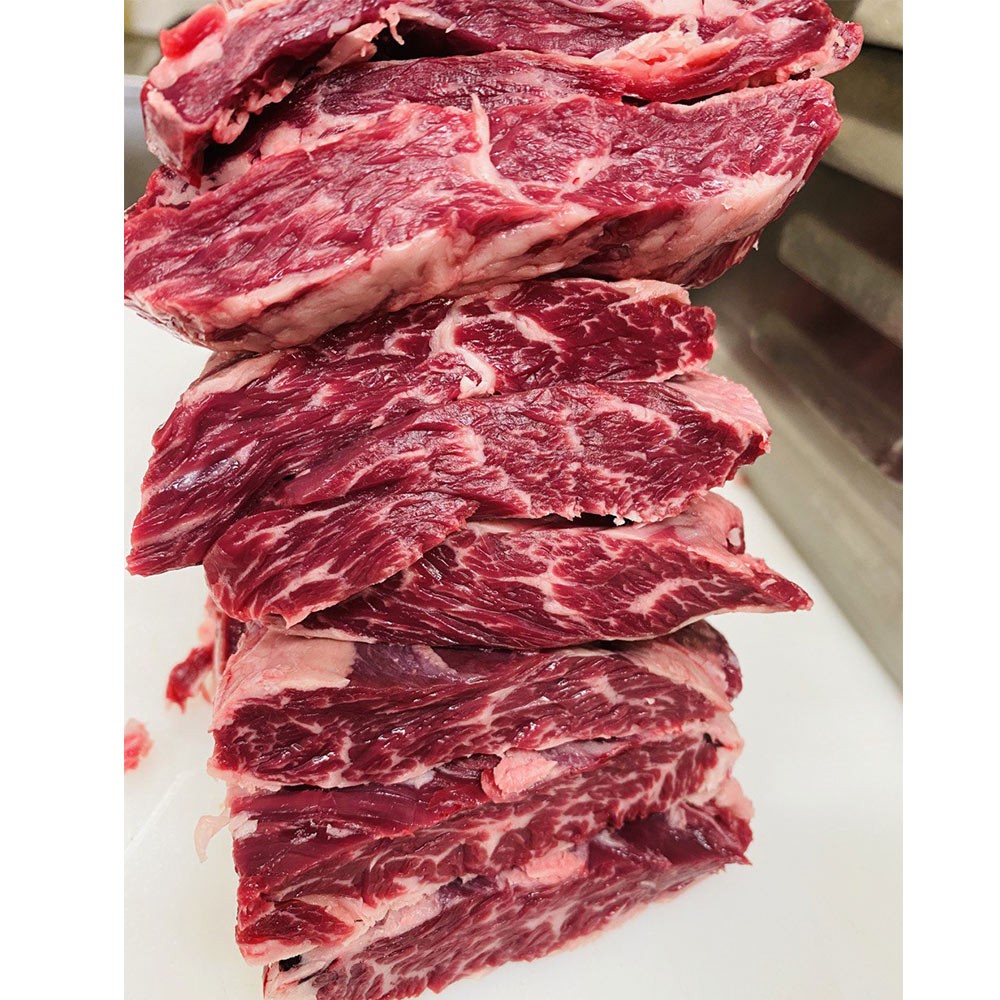 Skirt Steak di Vitellone Italiano Blonde d'aquitaine Pantano Carni vista lato