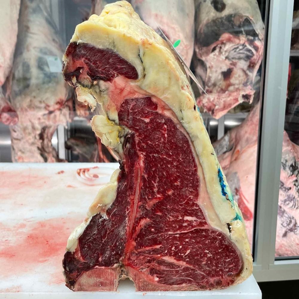 T-bone di Vacca Asturiana de los Valles vista frontale