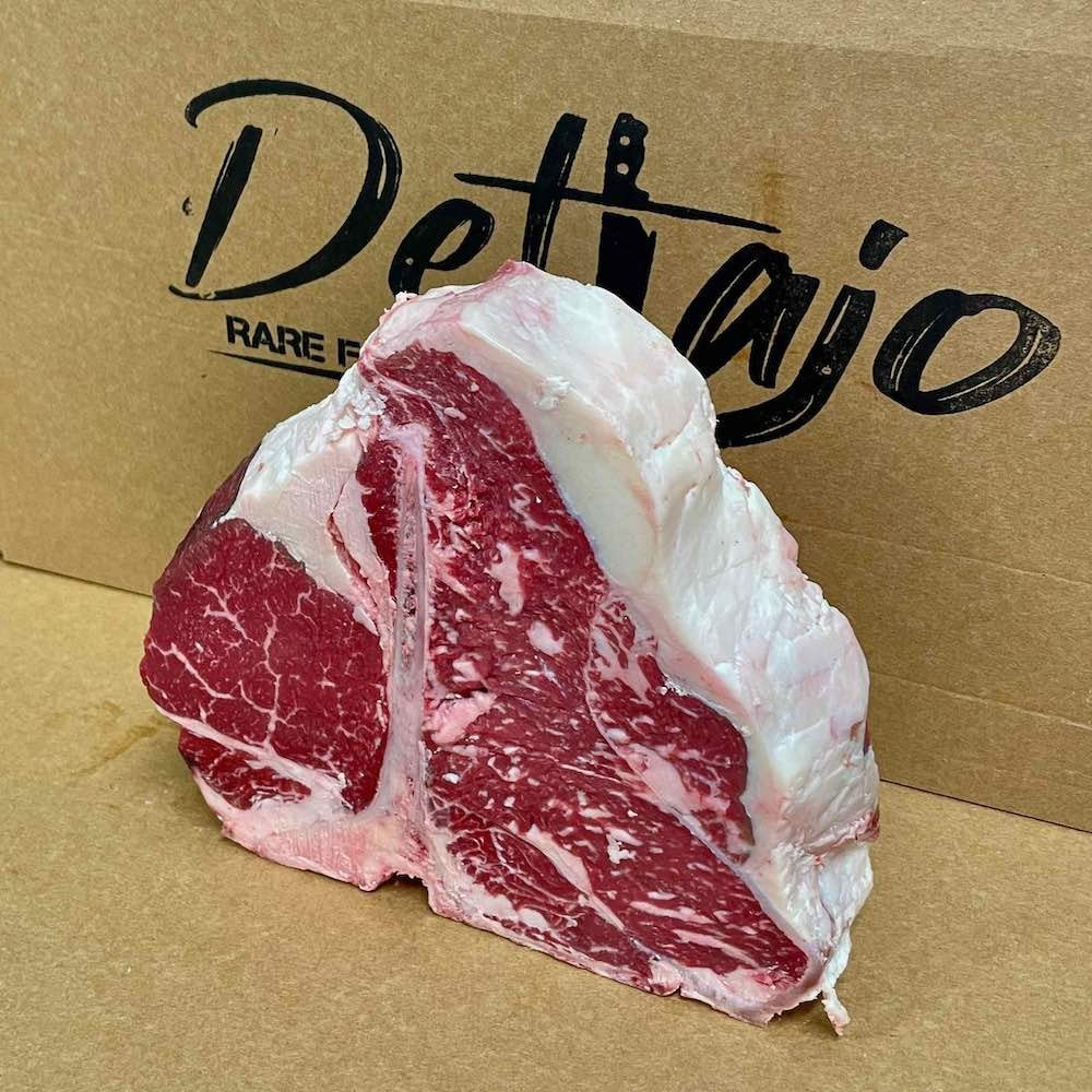 T-bone di Black Angus Spagna vista inclinata