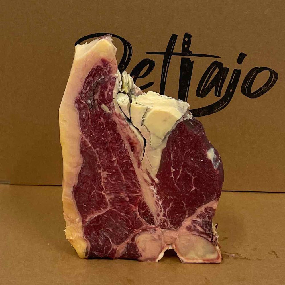 T-Bone di Rubia Gallega vista frontael
