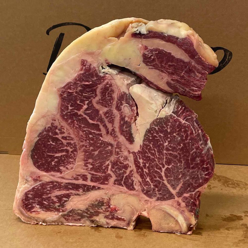 T-bone di Vacca Simmental OLD SPECIAL BEEF vista laterale