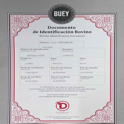 certificato old special beef