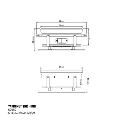 YAKINIKU Shichirin rotondo